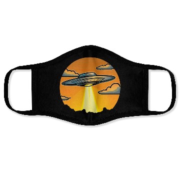Discover UFO Abduction Sticker Face Masks