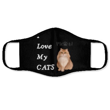Discover I love my cats - Meow Face Masks
