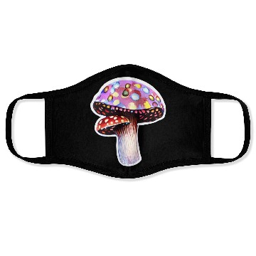 Discover Trippy Psychedelic Rave Trip Mushrooms Goa Face Masks
