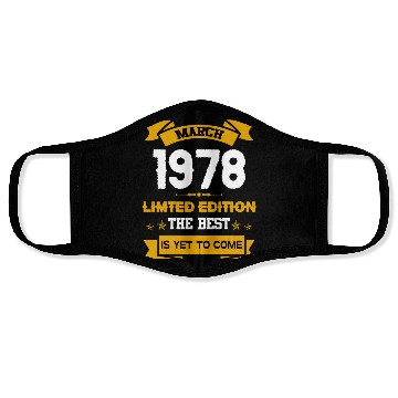 Discover March 1978 Birthday Surprise Face Masks