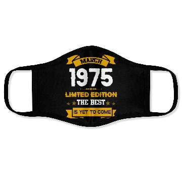 Discover March 1975 Birthday Surprise Face Masks