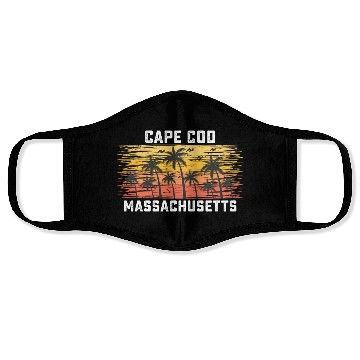 Discover Cape Cod Massachusetts Summer Retro VIntage Face Masks