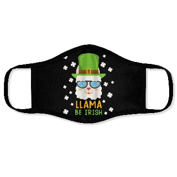 Discover LLama be Irish Lama Alpaca St. Patrick's Day Face Masks