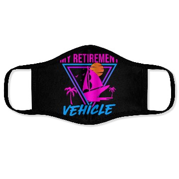Discover Retirement Vehicle Sailor Sailboat Face Masks