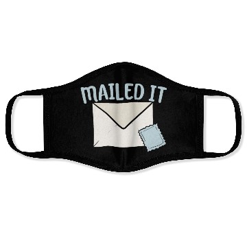 Discover Mailed It Postal Worker Mailman Mail Escort Face Masks
