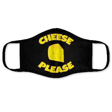Discover Funny Cheese Please Swiss Cheese Wedge Face Masks
