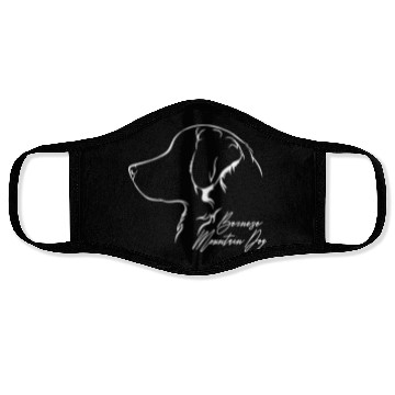 Discover Funny Bernese Mountain Dog Profile dog mom Face Masks