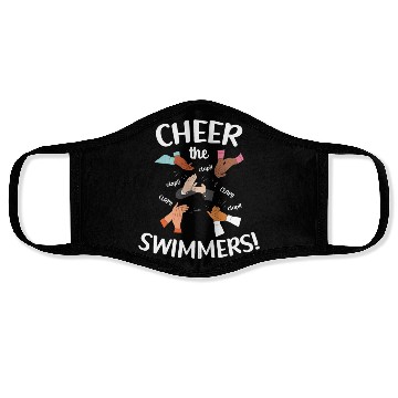Discover Cheer The Swimmers Clapping Hands Pool Sports Face Masks