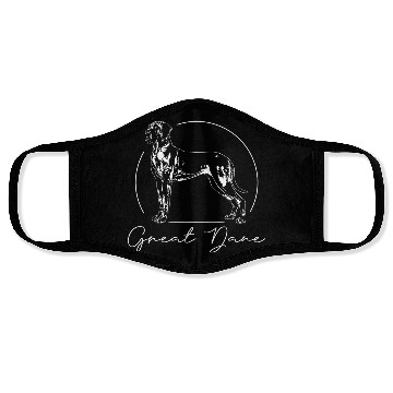 Discover Great Dane portrait dog mom Face Masks