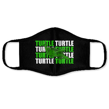 Discover Turtle illustration green Face Masks