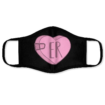 Discover Cute ER Nurse Candy Heart Face Masks