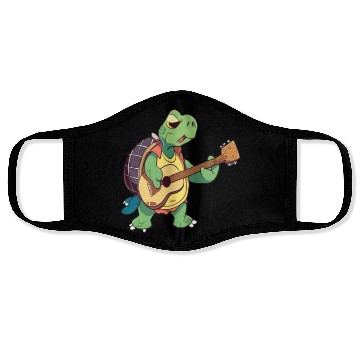 Discover Turtle Tortoise Guitar Players Guitarist Face Masks