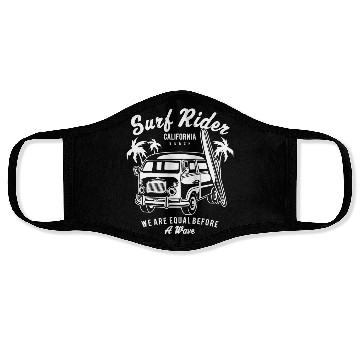 Discover Retro Bus Surfing Print Used Face Masks