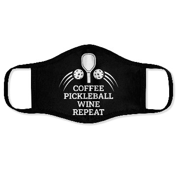 Discover Coffee Pickleball Wine Repeat Face Masks