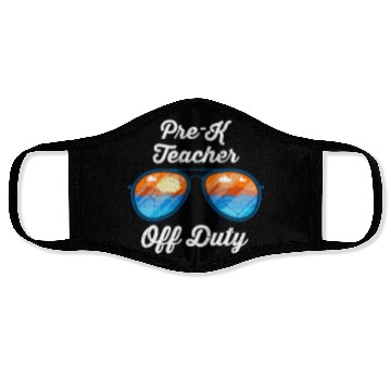 Discover Preschool kindergarten educator off duty teacher Face Masks