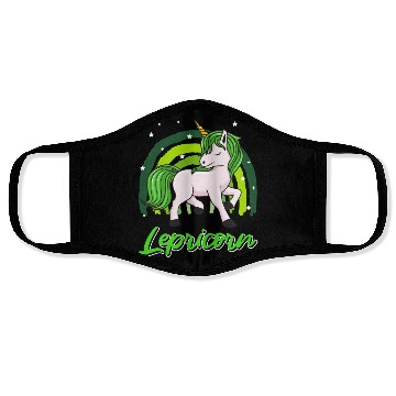 Discover Lepricorn St. Patrick's Day Unicorn Women Face Masks