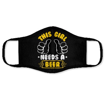 Discover This girl needs a beer vacation Spring Break Face Masks