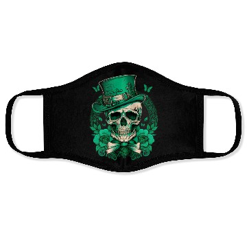 Discover Sugar Skull Saint Patricks Day of Dead Face Masks