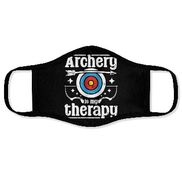 Discover Archery is my therapy Face Masks