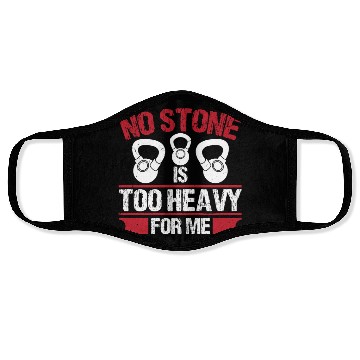 Discover Strongman no stone too heavy fitness bodybuilding Face Masks