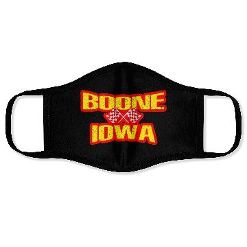 Discover Boone Iowa IA Midwest Hobby Stock Modified Race Ca Face Masks