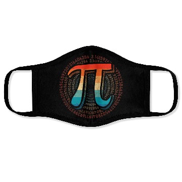 Discover Vintage Pi Day Funny Pi Mathematic Math Face Masks
