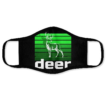 Discover deer graphic Face Masks