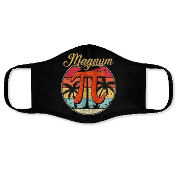 Discover Magnum Pi Math Pi Day Retro Face Masks