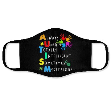 Discover Kindness Always Unique Totally Autism Awareness Ha Face Masks