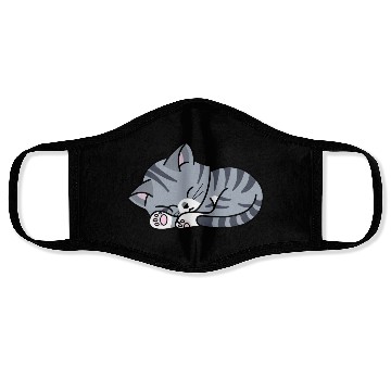 Discover Grey Tabby Sleeping Face Masks