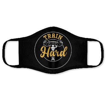Discover Train Hard - Gym Face Masks
