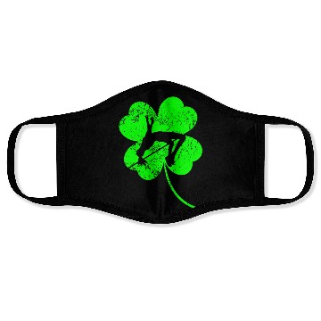 Discover High-jumping St. Patrick's day shamrock Face Masks