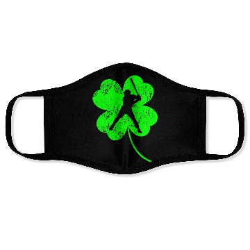Discover Baseball St. Patrick's day shamrock Face Masks