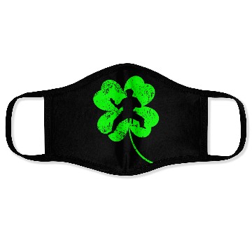 Discover Karate St. Patrick's day shamrock Face Masks
