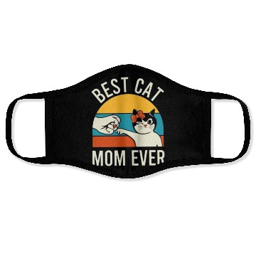 Discover best cat mom ever Face Masks