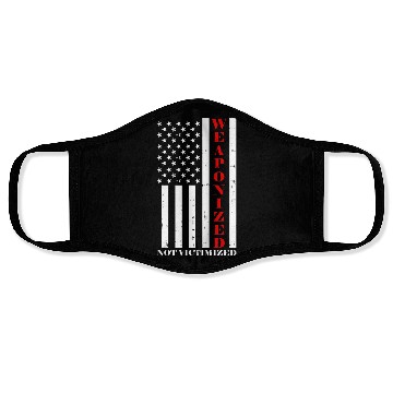 Discover US American Flag Pro Gun Meme Weaponized Not Victi Face Masks