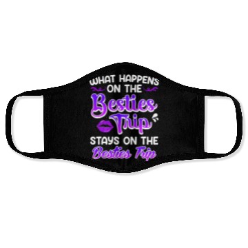 Discover Besties Trip Friends Summer Vacation Spring Break Face Masks