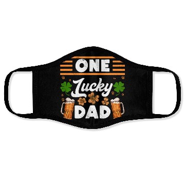 Discover One Lucky Dad Beer St Patrick's Day Daddy Face Masks