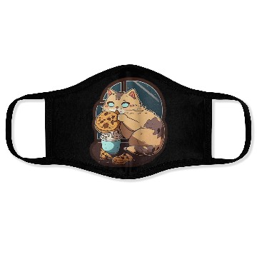Discover Cat Eats Cookie Face Masks