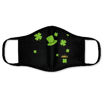 Discover Cat Shamrock St Patrick Day Lucky 01 Face Masks