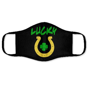 Discover Luck St Patrick s Day Horse Shoe irish Face Masks