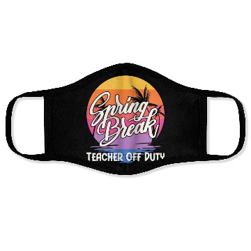 Discover Spring Break Squad Retro Spring Break Teacher Face Masks