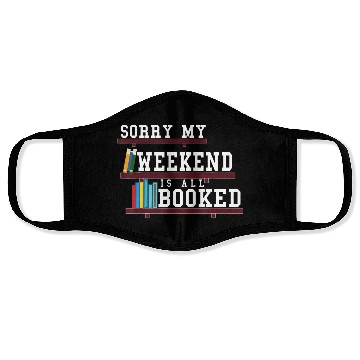 Discover Bookish Reading Teacher Funny bookworm Heart shelf Face Masks