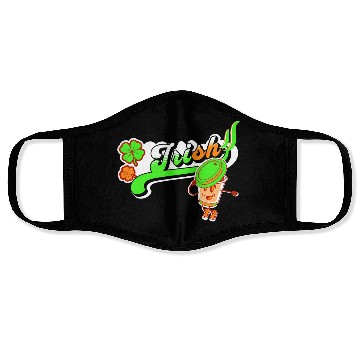 Discover Irish Creamer Coffee Lover Shamrock Clover Leprech Face Masks