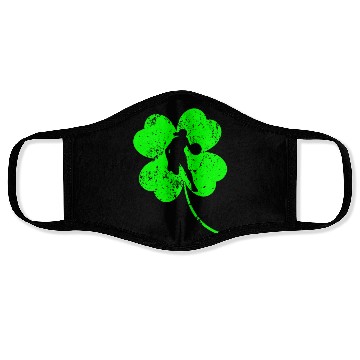 Discover Basketball St. Patrick's day shamrock Face Masks