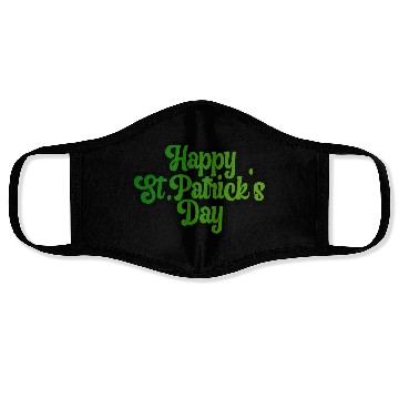 Discover StPatricks day quote Typography Face Masks