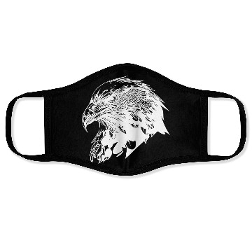 Discover Elegant Eagle In Vintage T Tattoo Style Face Masks