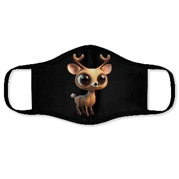 Discover Cute deer cartoon character Face Masks