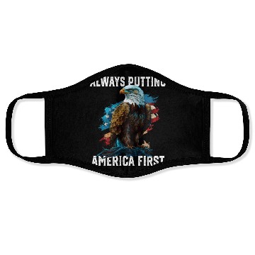 Discover Always Putting America First American Bald Eagle Face Masks