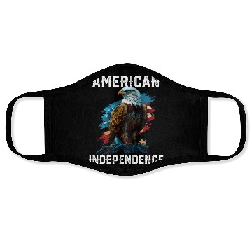 Discover American Independence American Bald Eagle 4th of Face Masks